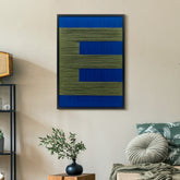 Chromatic Balance - Contemporary Artistry Meticulously Crafted with Woven Threads